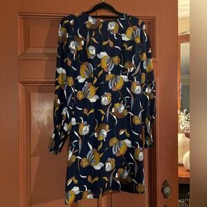 Traffic People vintage inspired long sleeved mini dress in XS